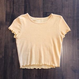 Yellow crop top
